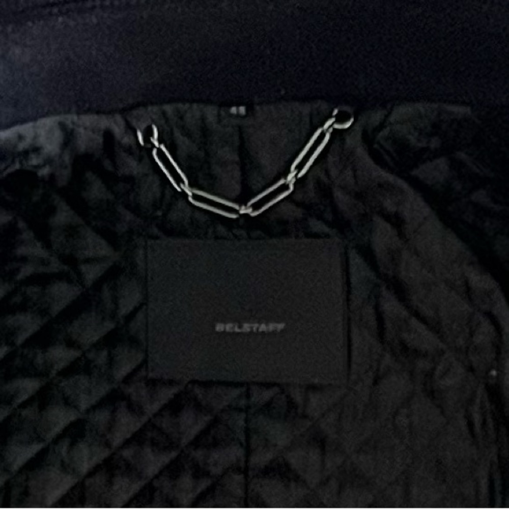 Belstaff Black Double-Breasted Pea Coat - Picture 3 of 16
